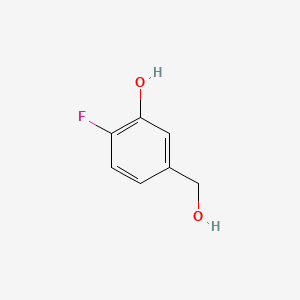 Chemical structure of 4-Fluoro-3-hydroxybenzyl alcohol