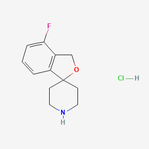 Chemical structure of 4-Fluoro-3H-spiro[2-benzofuran-1,4'-piperidine] hydrochloride