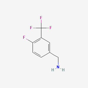 Chemical structure of 4-Fluoro-3-(Trifluoromethyl)Benzylamine