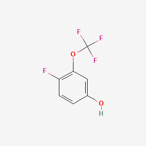 Chemical structure of 4-Fluoro-3-(Trifluoromethoxy)Phenol