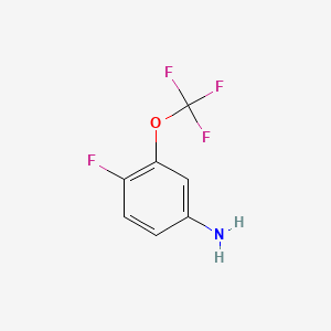 Chemical structure of 4-Fluoro-3-(trifluoromethoxy)aniline
