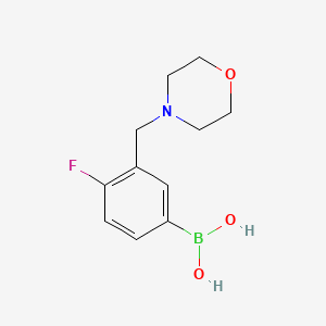 Chemical structure of 4-Fluoro-3-(morpholinomethyl)phenylboronic acid