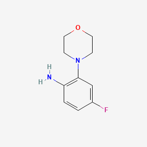 Chemical structure of 4-Fluoro-2-morpholinoaniline