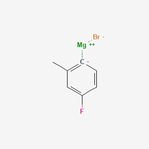 Chemical structure of 4-Fluoro-2-methylphenylmagnesium bromide