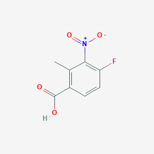 Chemical structure of 4-Fluoro-2-methyl-3-nitrobenzoic acid