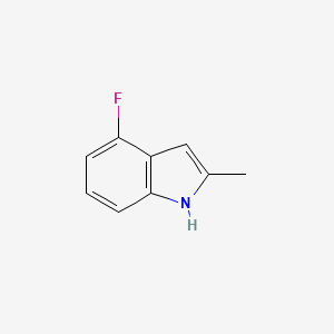 Chemical structure of 4-Fluoro-2-methyl-1H-indole