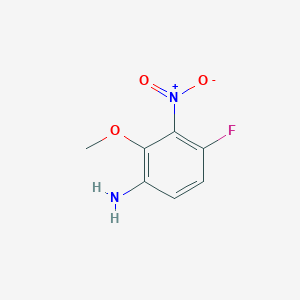 Chemical structure of 4-Fluoro-2-methoxy-3-nitroaniline