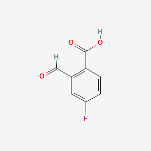 Chemical structure of 4-Fluoro-2-formylbenzoic acid