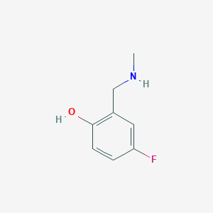 Chemical structure of 4-Fluoro-2-[(methylamino)methyl]phenol