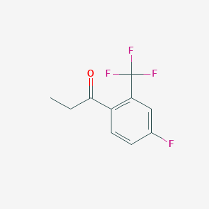 Chemical structure of 4-Fluoro-2-(trifluoromethyl)propiophenone