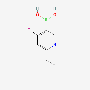 Chemical structure of (4-Fluoro-6-propylpyridin-3-yl)boronic acid