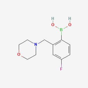 Chemical structure of 4-Fluoro-2-(morpholinomethyl)phenylboronic acid