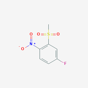 Chemical structure of 4-Fluoro-2-(methylsulfonyl)nitrobenzene