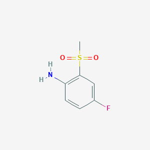 Chemical structure of 4-Fluoro-2-(methylsulfonyl)aniline