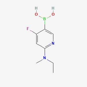 Chemical structure of 4-Fluoro-2-(methylethylamino)pyridine-5-boronic acid