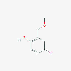 Chemical structure of 4-Fluoro-2-(methoxymethyl)phenol