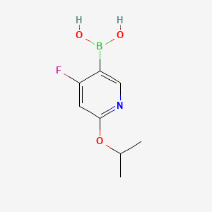 Chemical structure of 4-Fluoro-2-(iso-propoxy)pyridine-5-boronic acid