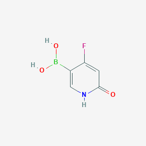 Chemical structure of 4-Fluoro-6-hydroxypyridine-3-boronic Acid
