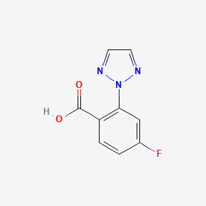 Chemical structure of 4-Fluoro-2-(2H-1,2,3-triazol-2-yl)benzoic acid