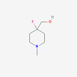 Chemical structure of 4-Fluoro-1-methyl-4-piperidinemethanol
