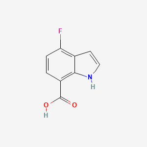 Chemical structure of 4-Fluoro-1H-indole-7-carboxylic acid