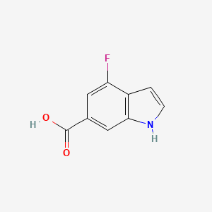 Chemical structure of 4-Fluoro-1H-indole-6-carboxylic acid