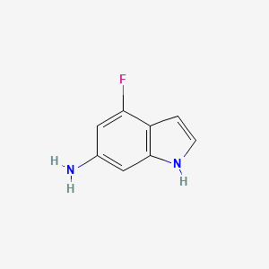 Chemical structure of 4-Fluoro-1H-indol-6-amine