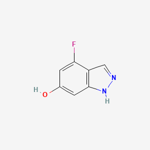 Chemical structure of 4-Fluoro-1H-indazol-6-ol