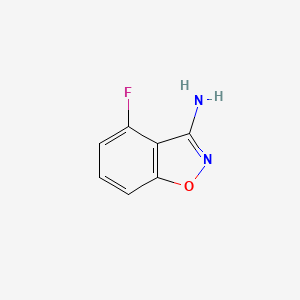 Chemical structure of 4-Fluoro-1,2-benzoxazol-3-amine