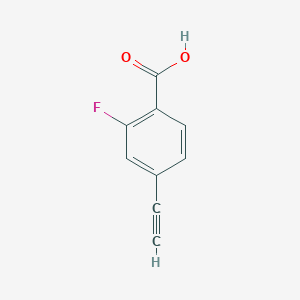 Chemical structure of 4-Ethynyl-2-fluorobenzoic acid