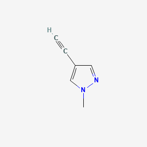 Chemical structure of 4-Ethynyl-1-methyl-1H-pyrazole