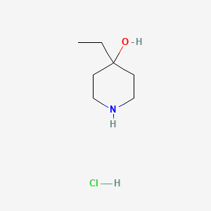 Chemical structure of 4-Ethylpiperidin-4-ol hydrochloride
