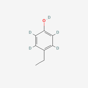 Chemical structure of 4-Ethylphenol-2,3,5,6-d4,OD