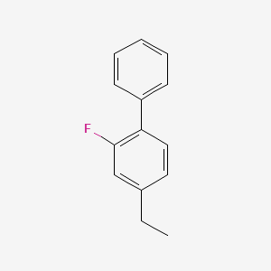 Chemical structure of 4-ethyl-2-fluoro-1,1'-biphenyl