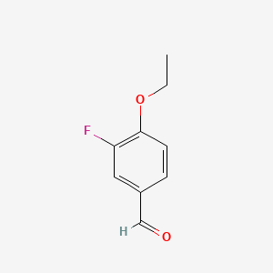 Chemical structure of 4-ethoxy-3-fluorobenzaldehyde