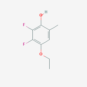 Chemical structure of 4-Ethoxy-2,3-difluoro-6-methylphenol
