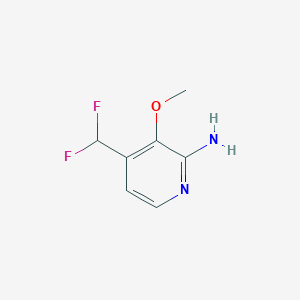Chemical structure of 4-(Difluoromethyl)-3-methoxypyridin-2-amine