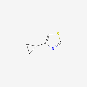 Chemical structure of 4-Cyclopropylthiazole