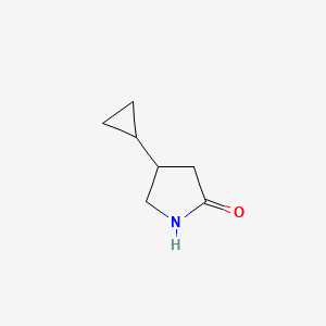 Chemical structure of 4-Cyclopropylpyrrolidin-2-one