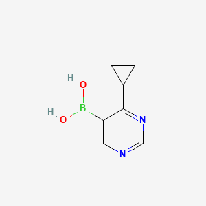Chemical structure of 4-Cyclopropylpyrimidine-5-boronic acid