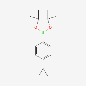 Chemical structure of 4-Cyclopropylphenylboronic Acid Pinacol Ester