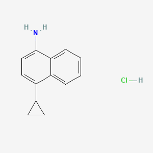 Chemical structure of 4-Cyclopropylnaphthalen-1-Amine Hydrochloride