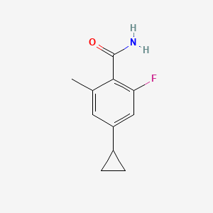 Chemical structure of 4-Cyclopropyl-2-fluoro-6-methylbenzamide