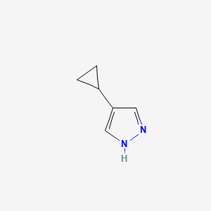 Chemical structure of 4-Cyclopropyl-1H-pyrazole