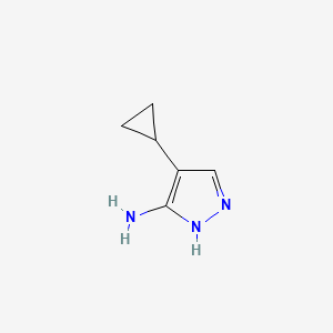 Chemical structure of 4-Cyclopropyl-1H-pyrazol-3-amine