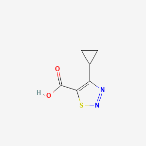 Chemical structure of 4-Cyclopropyl-1,2,3-thiadiazole-5-carboxylic acid