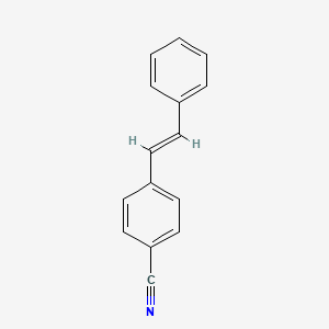 Chemical structure of 4-Cyano-trans-stilbene