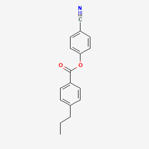 Chemical structure of 4-CYANOPHENYL-4'-N-PROPYLBENZOATE