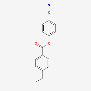 Chemical structure of 4-Cyanophenyl 4-ethylbenzoate