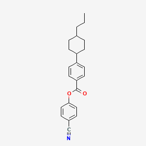 Chemical structure of 4-Cyanophenyl 4-(trans-4-propylcyclohexyl)benzoate